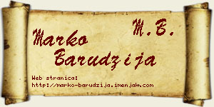 Marko Barudžija vizit kartica